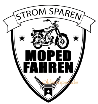 Sticker, Strom Sparen - Moped Fahren